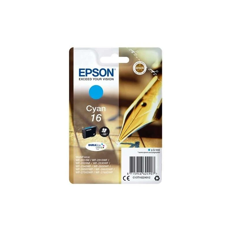 Epson T1622 Cyan Cartouche d'encre Original - C13T16224012