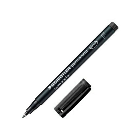 Staedtler Lumocolor 318 Rotulador Permanente - Punta Fina Redonda - Trazo 0.6mm - Capuchon con Clip - Secado Rapido - Color