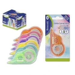 Bismark Ruban Correcteur 5mm x 12m - Coloris Pastel Assortis