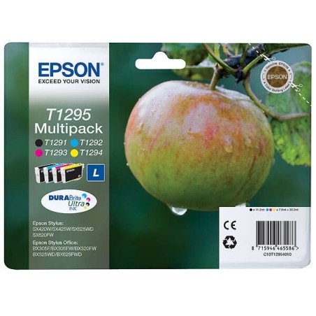 Epson T1295 Pack de 4 Cartouches d'Encre Originales - C13T12954012