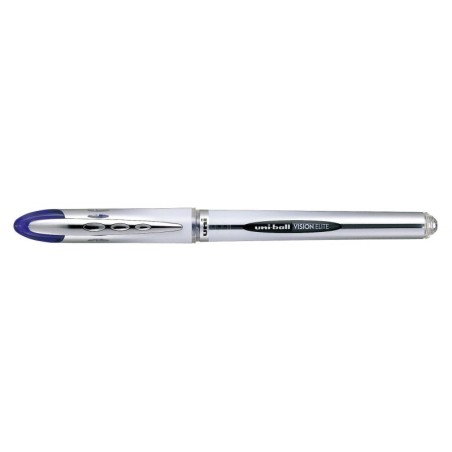 Uni-ball Vision Elite UB-200 Rollerball de Tinta Líquida - Ponta de Esfera 0.8mm - Sistema Antifugas para Viagens - Cor Azul