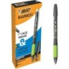Bic Illusions Erasable Ballpoint Pen - Medium Tip 0.7mm - Rubber Grip - Refillable - Black
