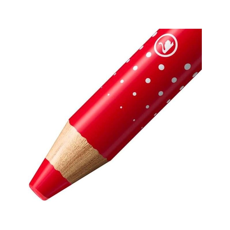 Stabilo MARKdry Marcador para Quadro - Mina XXL de 10mm - Madeira 100% Certificada PEFC - Cor Vermelho