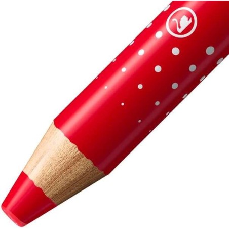 Stabilo MARKdry Marcador para Quadro - Mina XXL de 10mm - Madeira 100% Certificada PEFC - Cor Vermelho