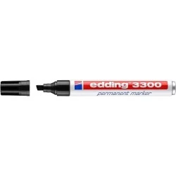 Edding 3300 Marqueur Permanent - Pointe Biseautée - Trait entre 1 et 5 mm. - Encre Presque Inodore - Séchage Rapide - Couleur