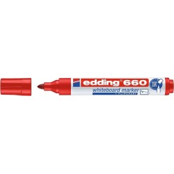 Edding 660 Marcador para Quadro Branco - Ponta Redonda - Traço entre 1,5 e 3 mm. - Tinta Pigmentada - Recarregável - Apagável a
