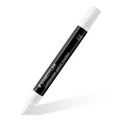 Staedtler Lumocolor 349 Marqueur Acrylique Permanent - Tracé 2.4 mm environ - Encre à Base d'Eau - Couleur Blanc