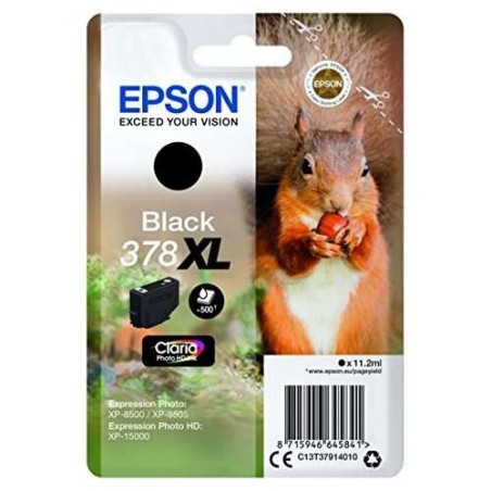 Epson 378XL Preto Cartucho de Tinta Original - C13T37914010