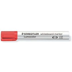 Staedtler Lumocolor 351 Whiteboard Marker - Bullet Tip - 2mm Line Width - Cap with Clip - Red