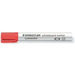 Staedtler Lumocolor 351 Whiteboard Marker - Bullet Tip - 2mm Line Width - Cap with Clip - Red
