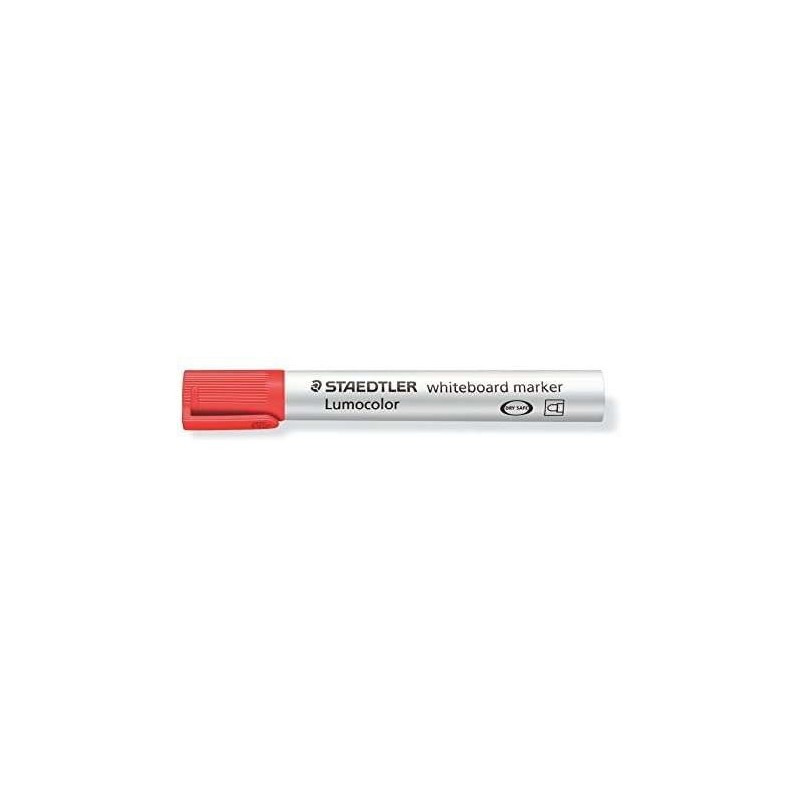 Staedtler Lumocolor 351 Whiteboard Marker - Bullet Tip - 2mm Line Width - Cap with Clip - Red
