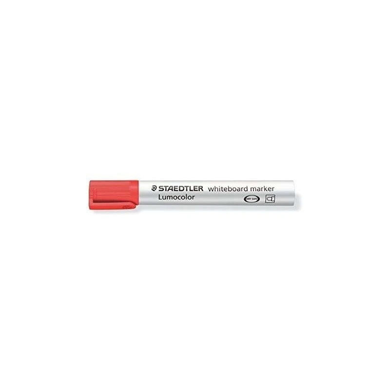 Staedtler Lumocolor 351 Whiteboard Marker - Bullet Tip - 2mm Line Width - Cap with Clip - Red