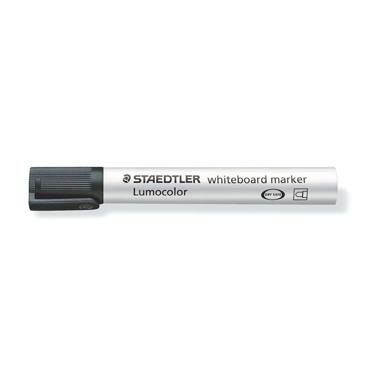 Staedtler Lumocolor 351 Whiteboard Marker - Bullet Tip - 2mm Line Width - Cap with Clip - Black
