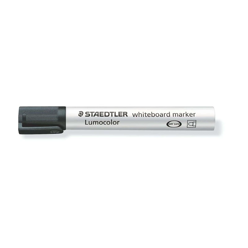 Staedtler Lumocolor 351 Whiteboard Marker - Bullet Tip - 2mm Line Width - Cap with Clip - Black
