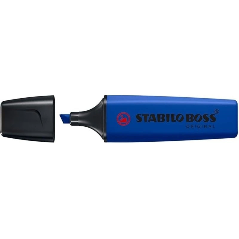 Stabilo Boss Naturecolors Wildflower Edition Surligneur Fluorescent - Tracé entre 2 et 5mm - Encre à Base d'Eau - Couleur Bleu