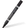 Staedtler Lumocolor 348 Rotulador Permanente de Doble Punta F de 0,6mm y M Biselada de 1,5-4mm - Secado Rapido - Color Negro