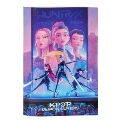 Safta K-Pop Demon Hunters Caderno Agrafado - Formato A4 - Quadriculado de 5x5mm - Cantos Arredondados - 20.5x29.7cm - Multicolor