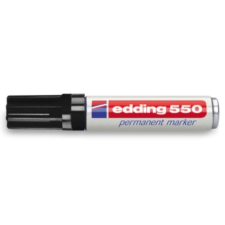 Edding 550 Permanent Marker - Round Tip - Line Width between 3 and 4 mm. - Refillable - Fast Drying - Black