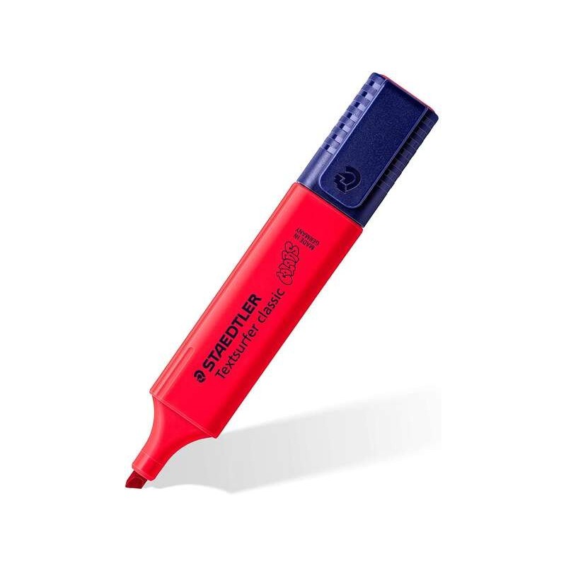 Staedtler Textsurfer Classic 364 Surligneur Fluorescent - Pointe Biseautée - Tracé entre 1 - 5mm - Encre à Base d'Eau - Couleur