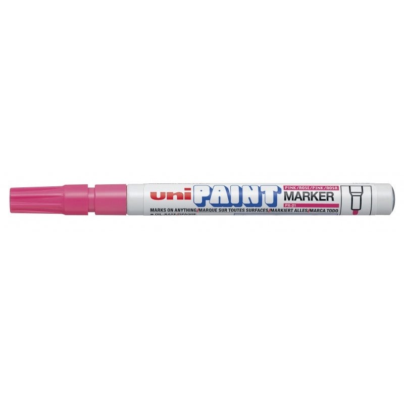 Uni-ball PX-21 Paint Marker - Acrylic Bullet Tip 0.8-1.2mm - Fine Line - Aluminium Body - Permanent Ink Resistant to Light and
