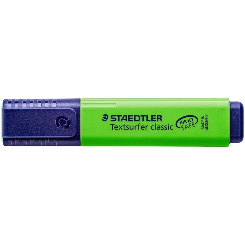 Staedtler Textsurfer Classic 364 Fluorescent Marker - Chisel Tip - Line Width between 1 - 5mm - Water-Based Ink - Colour Green