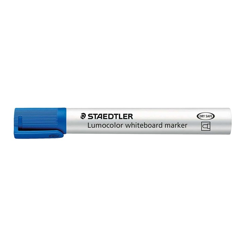 Staedtler Lumocolor 351 Whiteboard Marker - Bullet Tip - 2mm Line Width - Cap with Clip - Blue