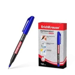 Erichkrause Marcador Permanente Fp-50 - Ponta Fina de 0,6mm - Resistente à Luz e à Água - Cor Azul