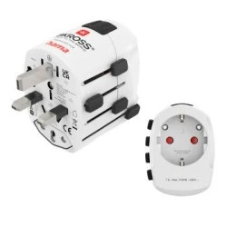 Hama World Travel Pro Adaptador Universal de Viaje - Mas de 150 Paises - 250V, 7A - Color Blanco