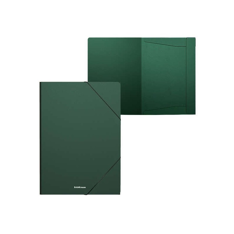 Erichkrause Matt Classic A4 Folder with Flaps - Made of Polypropylene - Green
