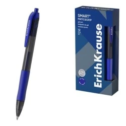 Erichkrause Smart-Gel Retractable Ballpoint Pen - 0.5mm Tip - 0.4mm Line Width - Round Translucent Body - Quick-Drying Gel Ink