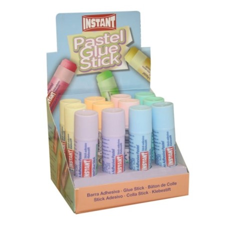 Instant Pastel Bâton de Colle 20grs - Adapté à un Usage Enfantin et/ou Domestique - Lavable - Sans Solvants - Coloris Assortis