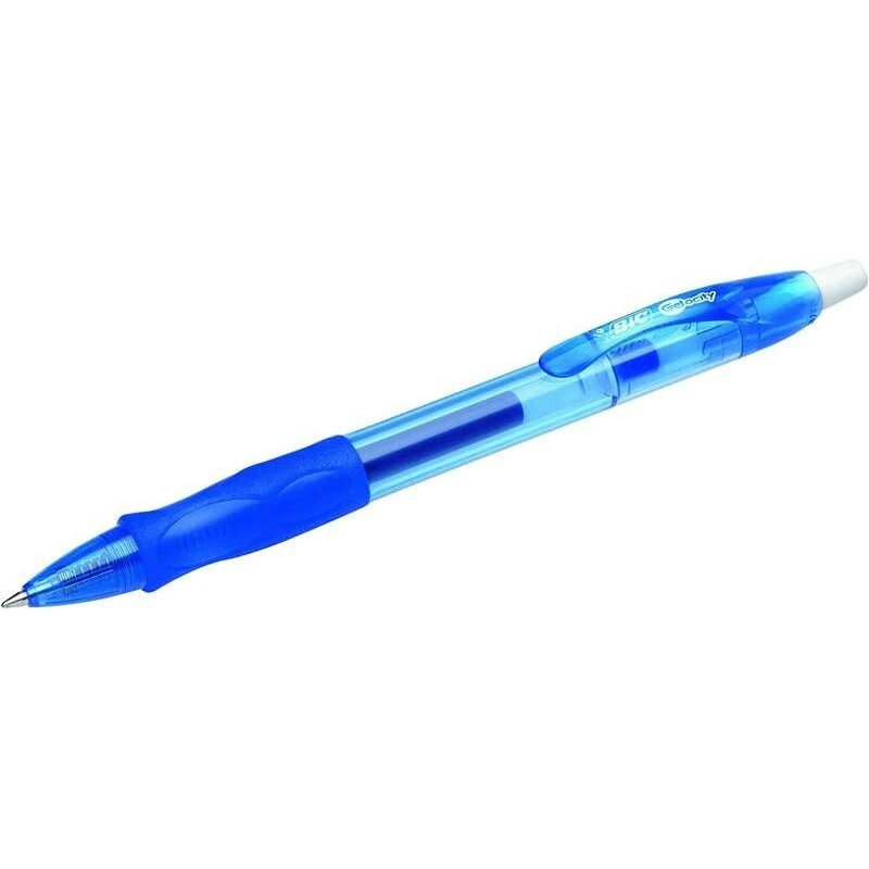 Bic Gel-ocity Original Boligrafo de Tinta Gel Retractil - Punta Media de 0.7mm - Recargable - Grip de Goma - Clip de Plastico