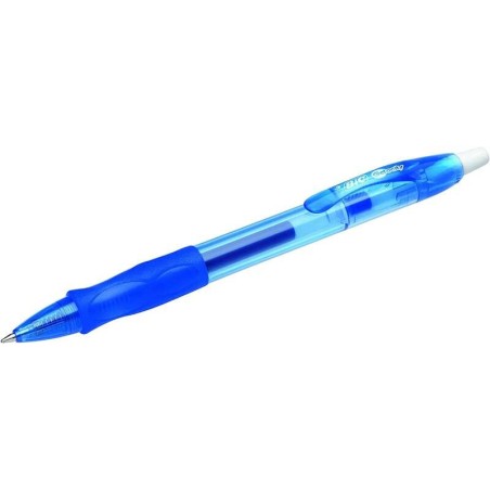 Bic Gel-ocity Original Boligrafo de Tinta Gel Retractil - Punta Media de 0.7mm - Recargable - Grip de Goma - Clip de Plastico