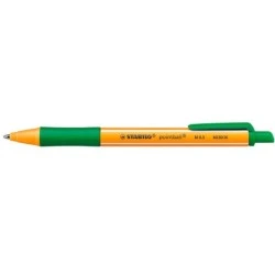 Stabilo Pointball Retractable Ballpoint Pen - 1mm Tip - Oil-Based Ink - Refillable - 79% Recycled Plastic - Non-Slip Grip