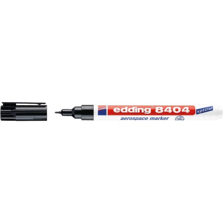 Edding 8404 Marcador Aeroespacial Permanente - Escreve sobre Metal - Ponta Redonda - Traço 0,75mm - Resistente à Água, ao