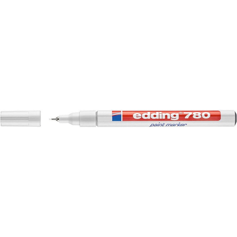 Edding 780 Rotulador Permanente de Tinta Opaca - Punta Redonda - Trazo 0.8mm - Puntas de Recambio Disponibles - Secado Rapido