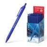 Erichkrause R-305 Retractable Ballpoint Pen - Refillable - Needle Point - Opaque Hexagonal Barrel - Quick-Drying Ink - Blue