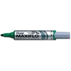 Pentel Maxiflo Rotulador para Pizarra Blanca - Regulacion del Flujo de Tinta - Punta Redonda - Ancho de Linea 2,5mm - 50% de