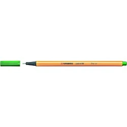 Stabilo Point 88 Marcador de Ponta Fina de Fibra - Traço de 0.4 mm - Tinta à Base de Água - Cor Verde