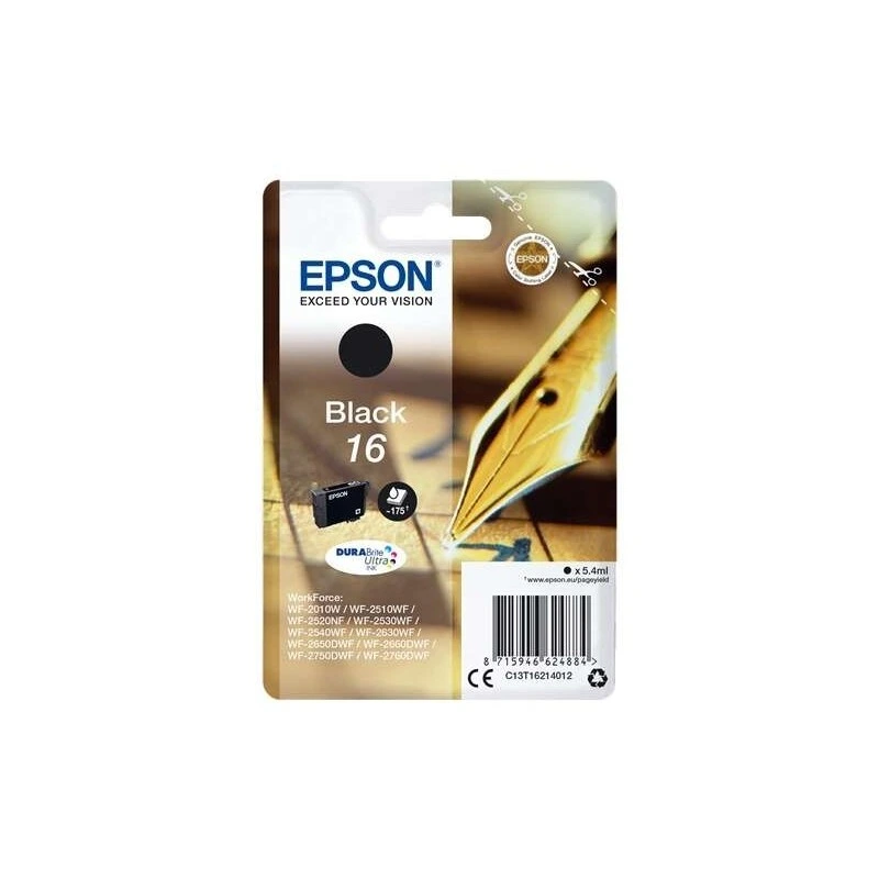 Epson T1621 Black Ink Cartridge Original - C13T16214012