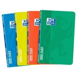 Oxford School Classic Openflex Libreta Grapada A6 48 Hojas Cuadricula 5x5 - Tapa de Plastico Translucido - Ideal para