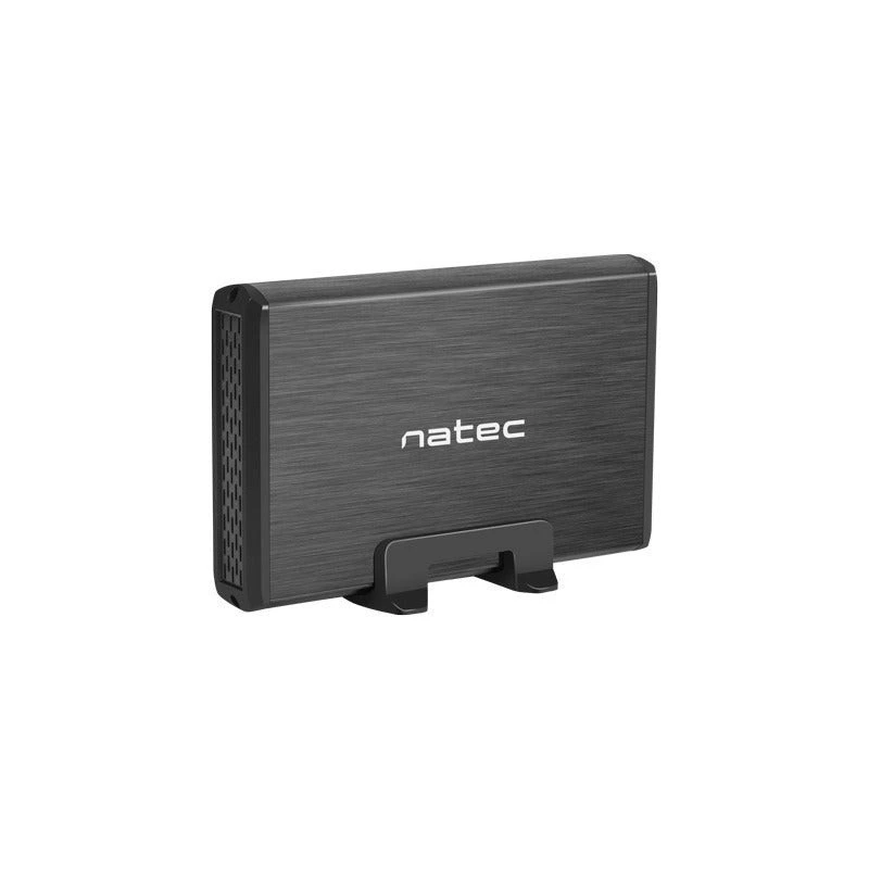 Natec Rhino Boîtier Externe pour Disques HDD/SSD SATA 3.5" - USB 3.0 - Design Robuste et Élégant - Plug and Play - Couleur Noir