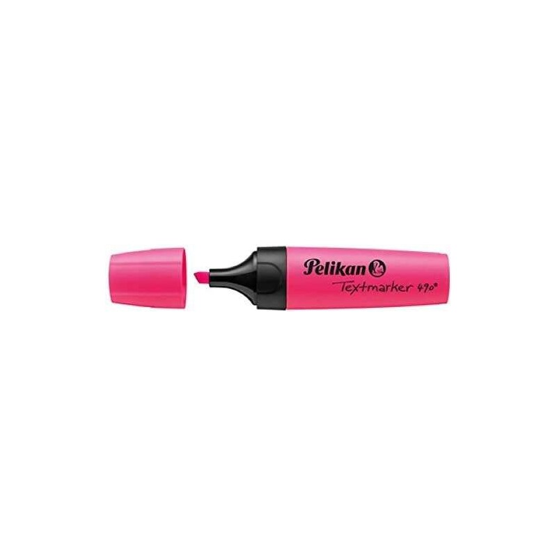 Pelikan Textmarker 490 Highlighter - Water-based - 3 Line Widths - Fluorescent Pink