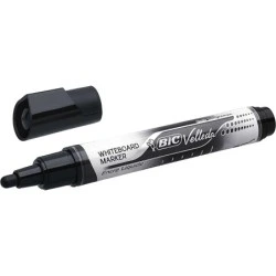 Bic Velleda Liquid Ink Marcador para Quadro Branco - Ponta Média - Traço 2,3mm - Tinta Líquida com Base de Álcool - Cor Preto