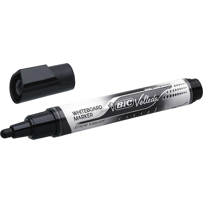 Bic Velleda Liquid Ink Whiteboard Marker - Medium Tip - 2.3mm Line - Alcohol-Based Liquid Ink - Black Colour