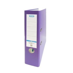 Elba Rado Top Folio Lever Arch File - 80mm Spine - Plastic Covered Exterior - Paper Interior - Lilac