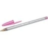 Bic Cristal Fun Ballpoint Pen - Broad 1.6mm Tip - Oil-Based Ink - Pink