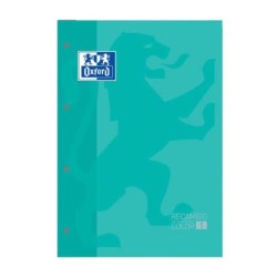 Oxford School Classic Refill Notebook - A4 Size - Soft Cover - Glued Binding - 5x5 Grid - 80 Sheets - Ice Mint
