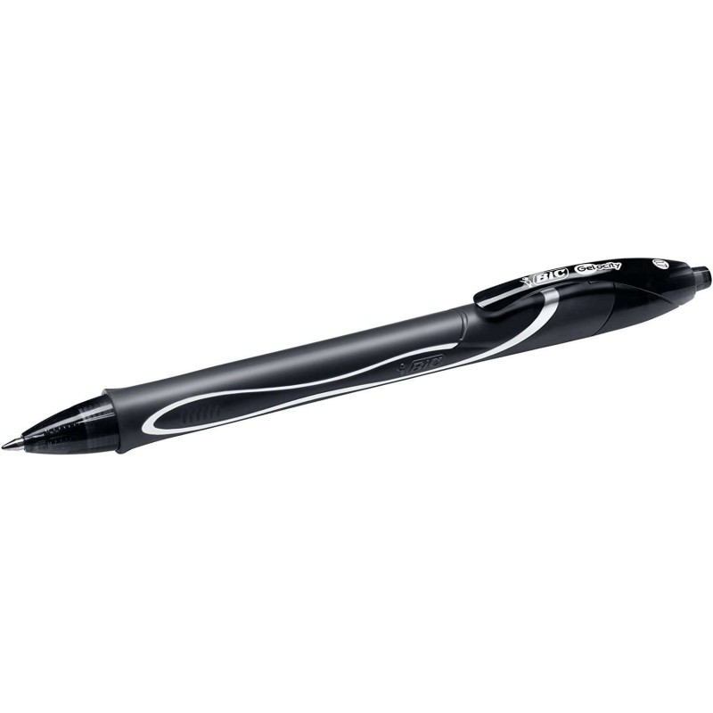 Bic Gel-Ocity Quick Dry Esferográfica de Gel Retrátil - Ponta Média de 0,7 mm - Tinta de Gel - Antimanchas - Secagem Ultra
