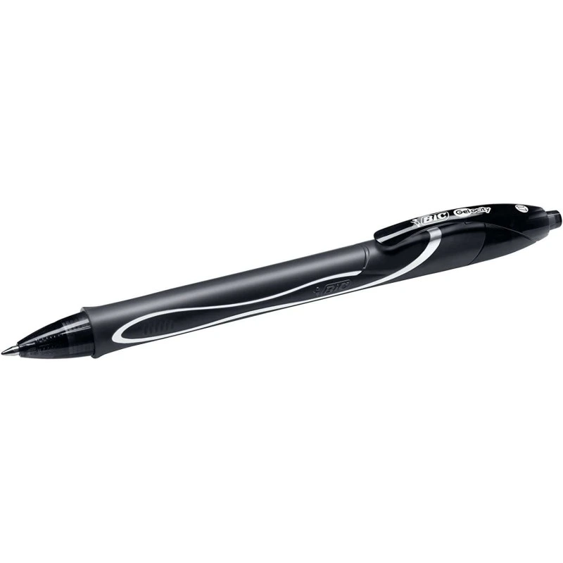 Bic Gel-Ocity Quick Dry Esferográfica de Gel Retrátil - Ponta Média de 0,7 mm - Tinta de Gel - Antimanchas - Secagem Ultra